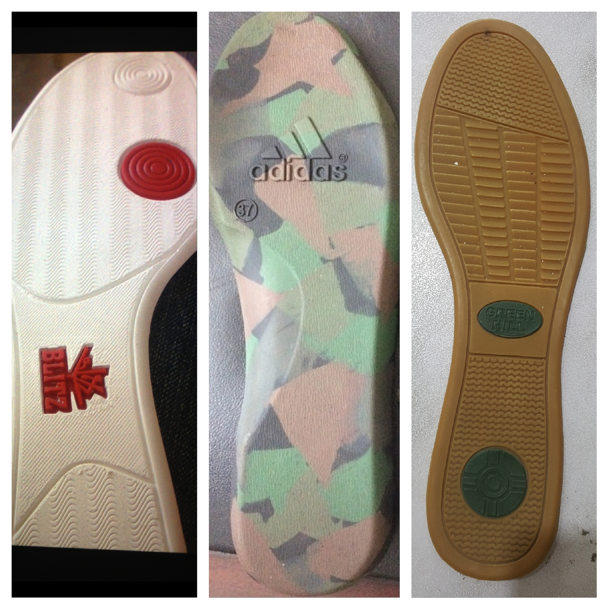 Ideal soles/2 color Rubber soles