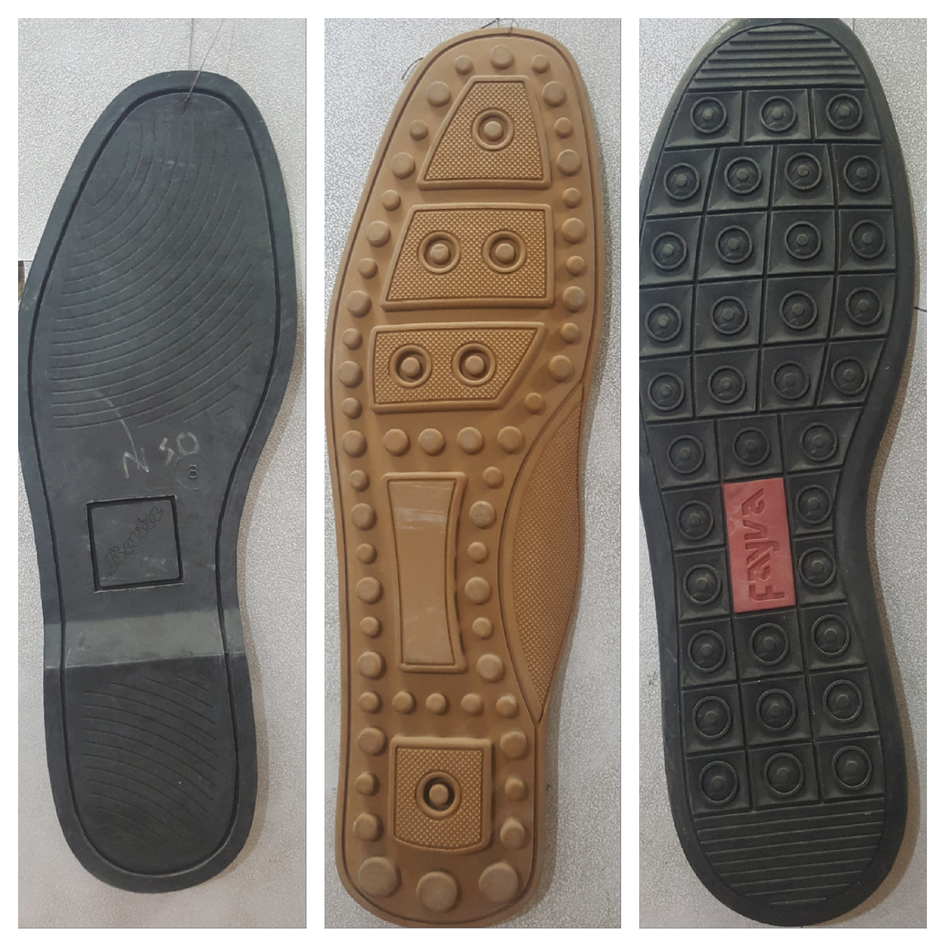 Ideal Soles/3 color rubber sole