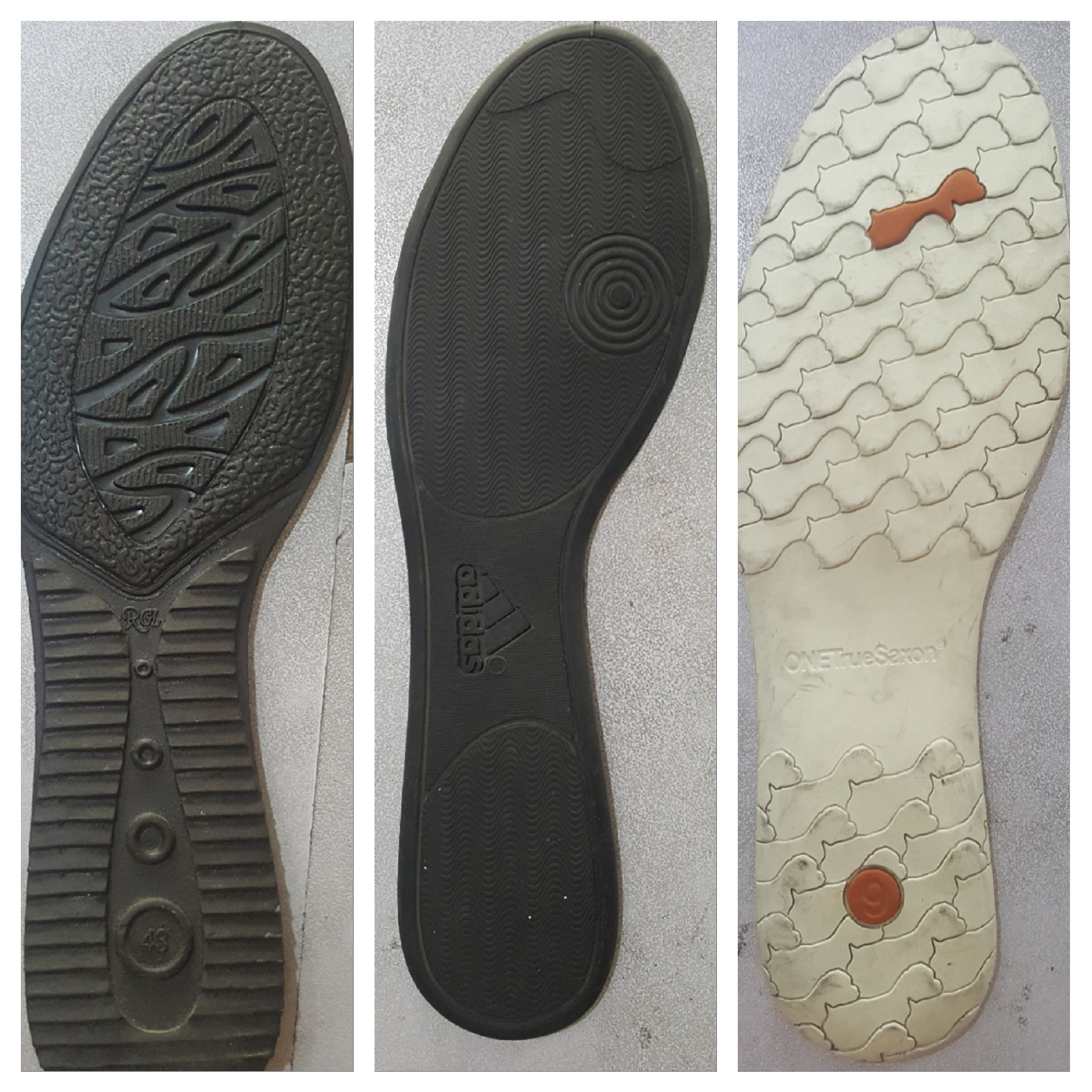 Ideal Soles/3 color rubber sole