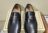 Handmade Premium Quality Black Calf Leather Slip on Loafers Shoes For Men’s