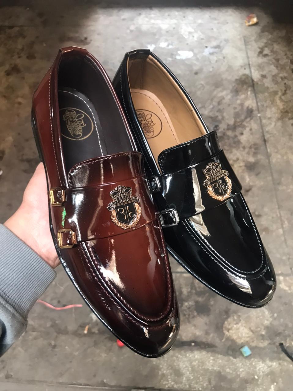 Handmade mens shoes patent leather