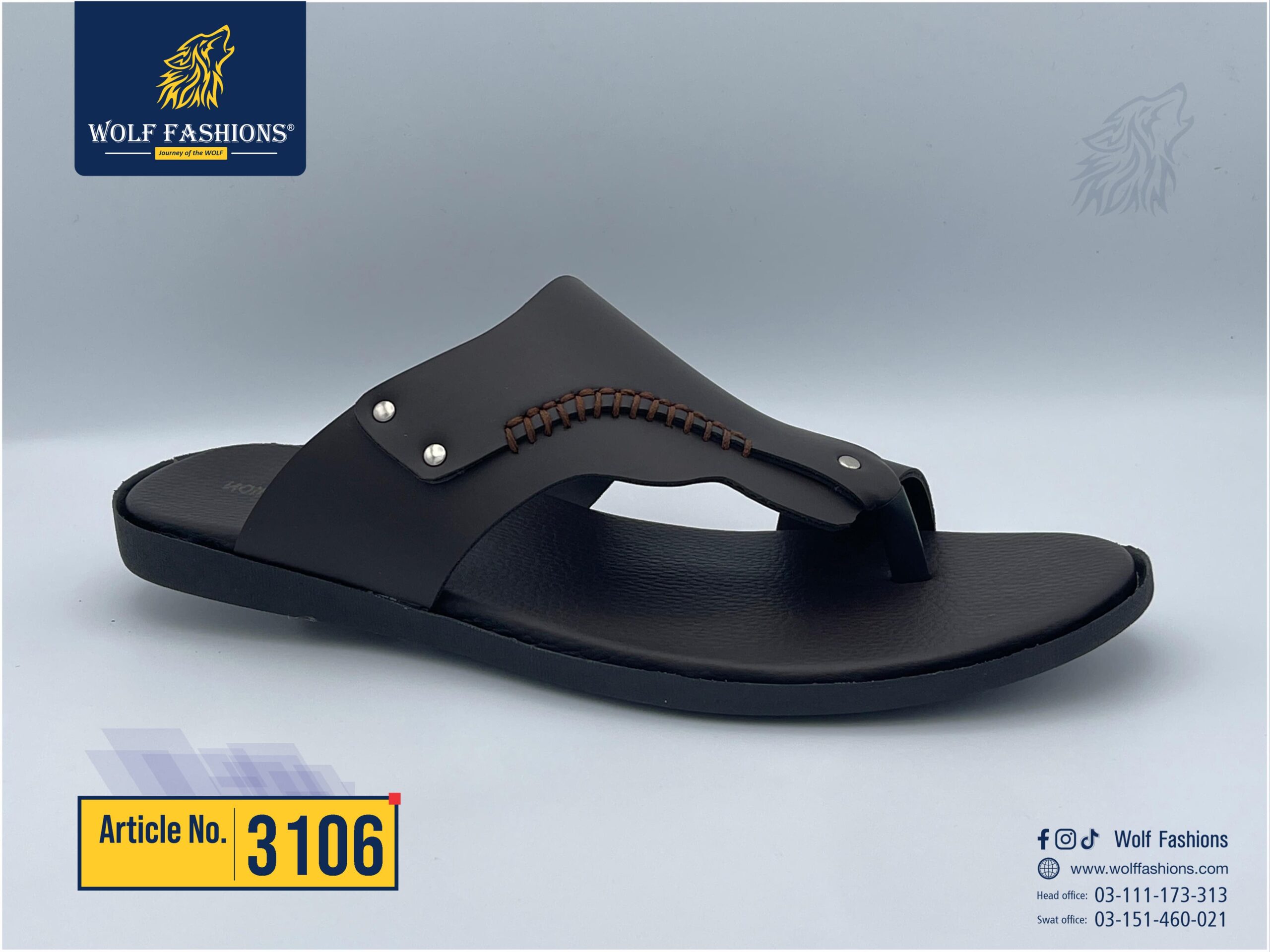 Wolf fashion new arrival available new stock men slippers