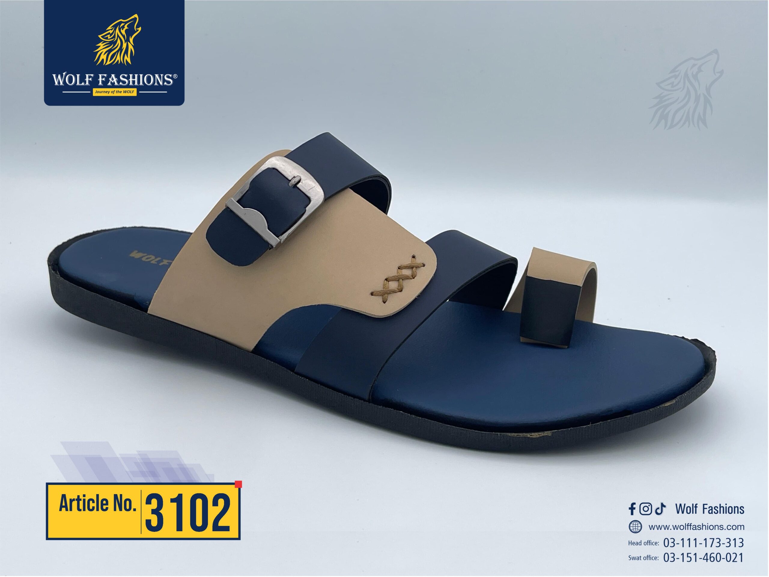 Wolf fashion new stock available for mens slipper