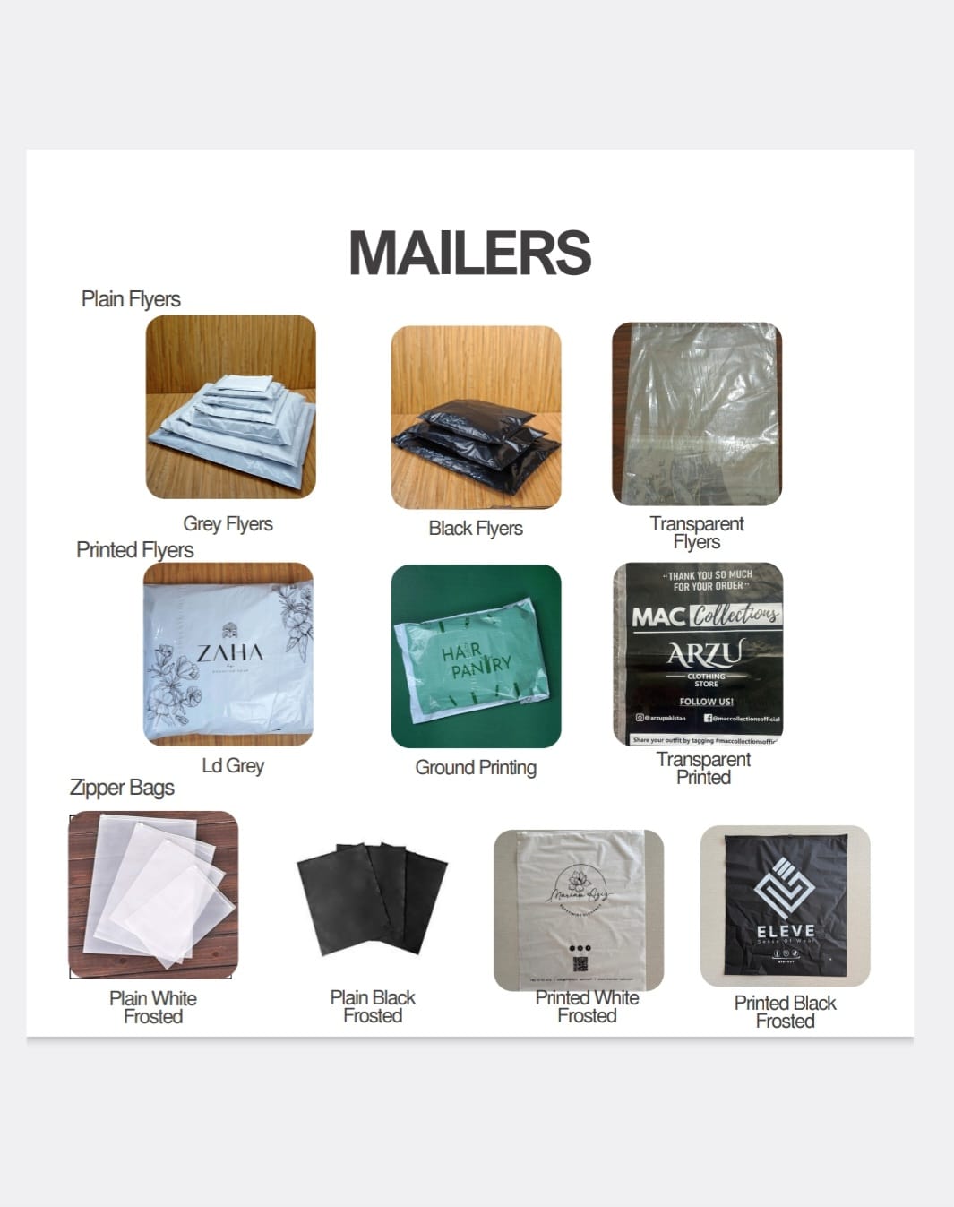 Mailers shopping bags