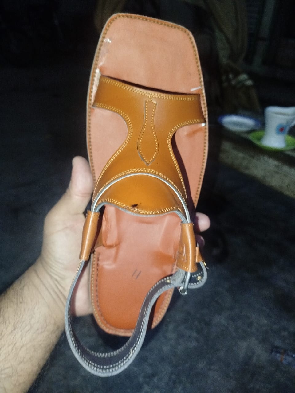 Dukandaran.com Panjedar Chappal Pure leather Handmade Peshawari chappal