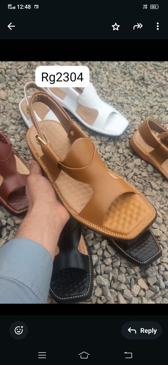 Dukandaran.com Panjedar Chappal Pure leather Handmade Peshawari chappal