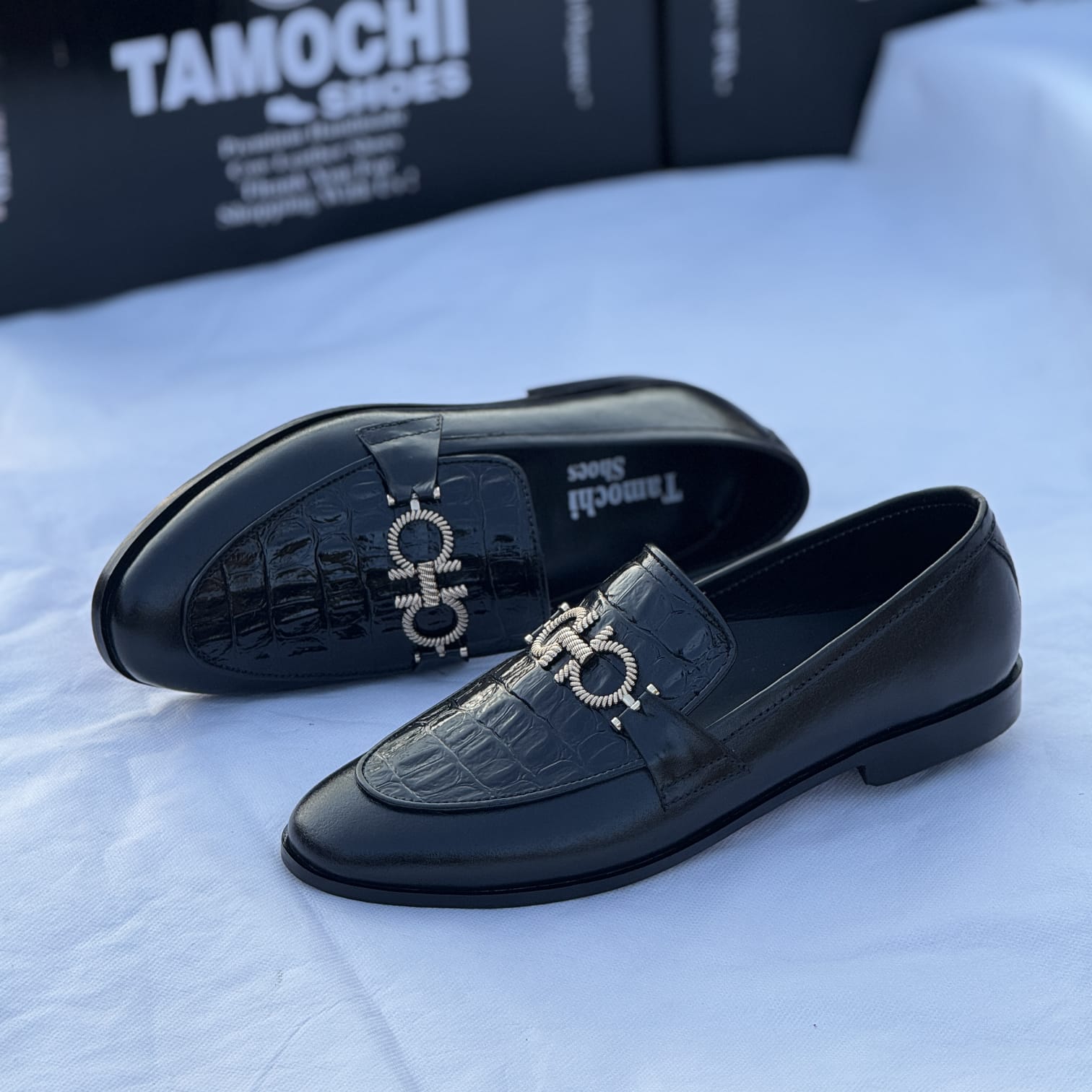 Men’s casual loafers Tamochi shoes upper leather inner leather sole leather