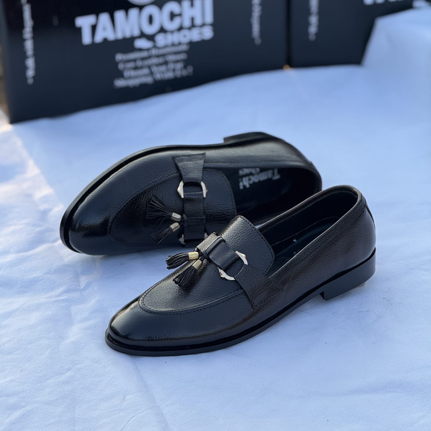 Men’s casual loafers Tamochi shoes upper leather inner leather sole leather