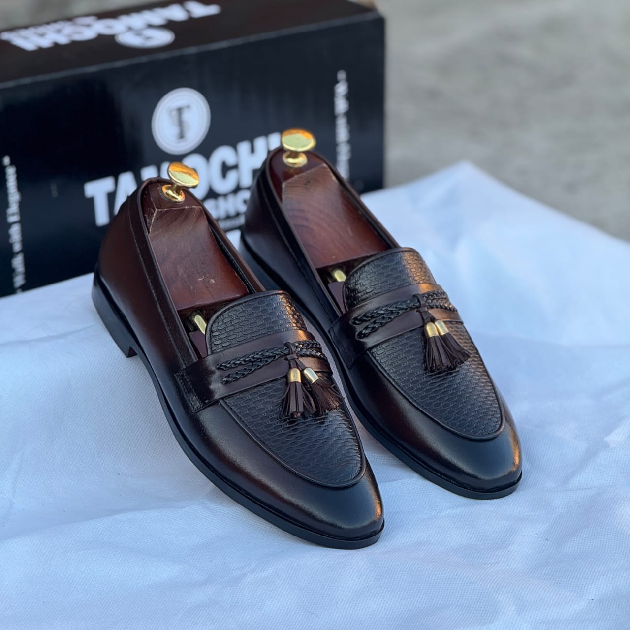 Men’s casual loafers Tamochi shoes upper leather inner leather sole leather