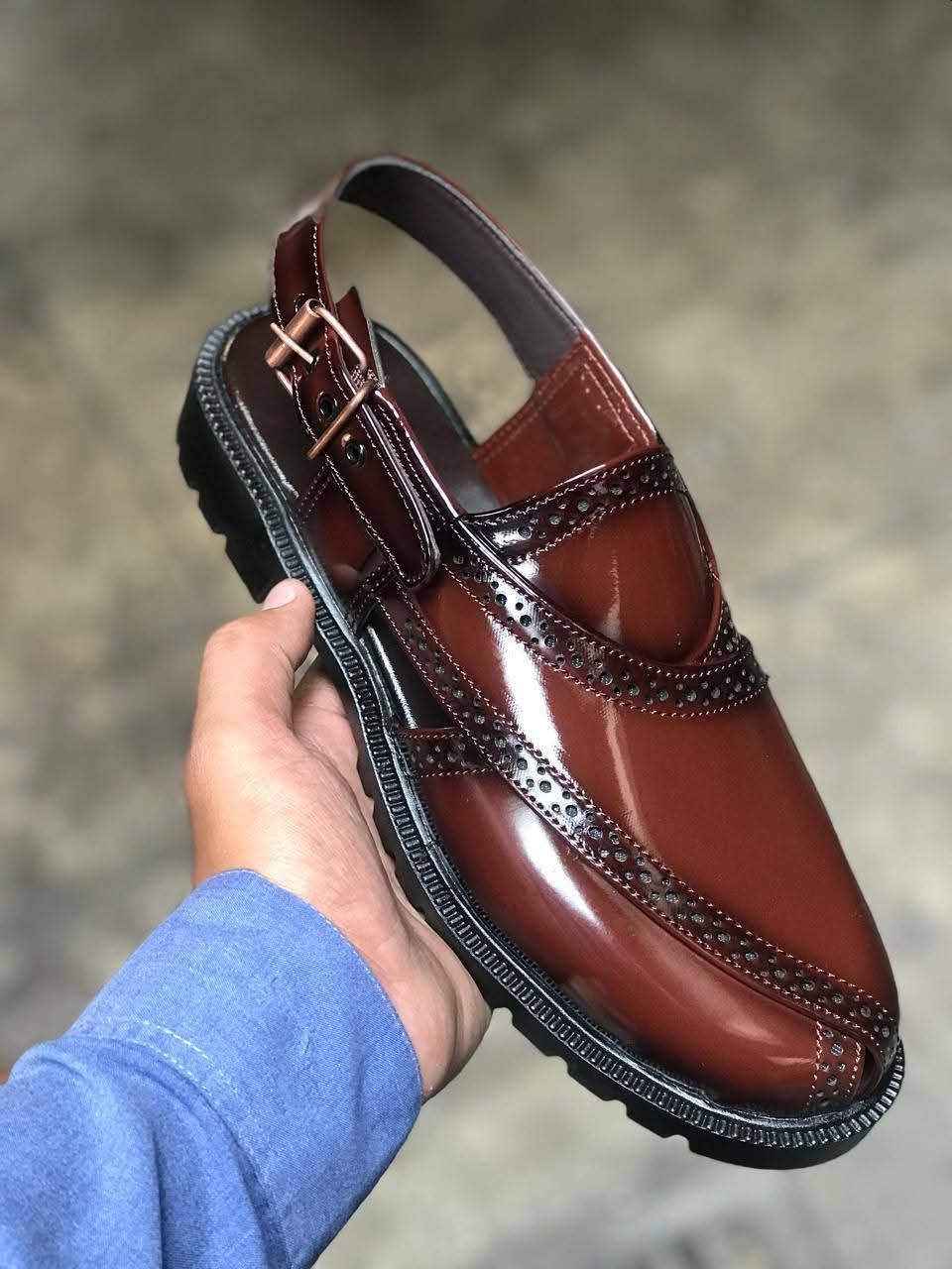 HAND MADE, PATTERN, LEATHER, PESHAWARI, CHAPPAL