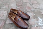 Brown leather loafers Moccasin Shoes For Men