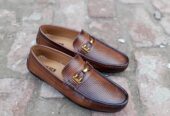 Brown leather loafers Moccasin Shoes For Men