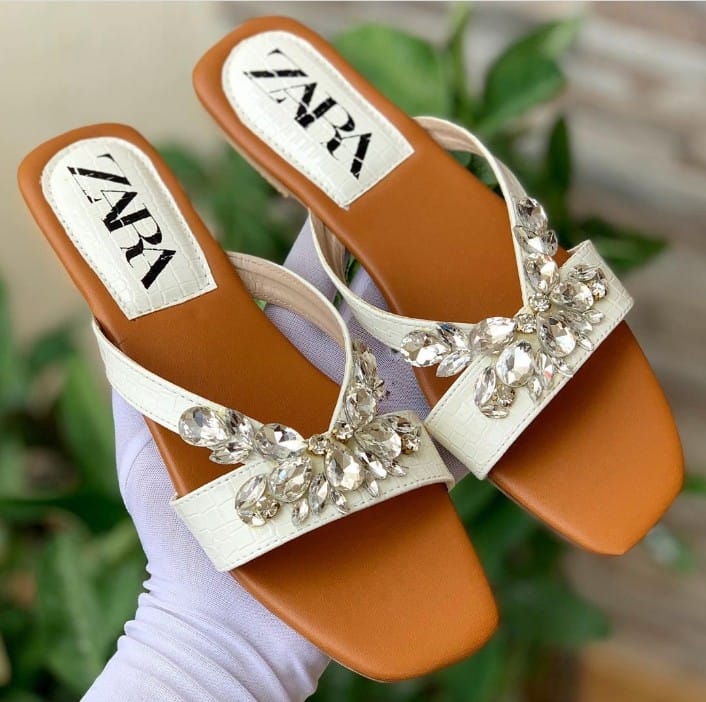 Z Crystal Flats (white) women’s flats