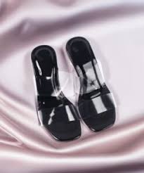 FASHION STEP Ruby Transperent Heels (Black)