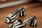 Zebra Triangle Heels combo