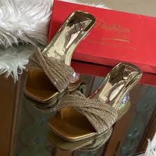 FASHION STEP Flexi Short Heels (Bronze)