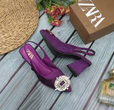 FASHION STEP Triangle Zara Heels – (Purple)