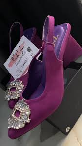 FASHION STEP Triangle Zara Heels – (Purple)