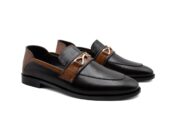 Mens loafer shoes genuine cow leather