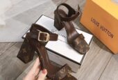 Lv+ysl long heel sandals
