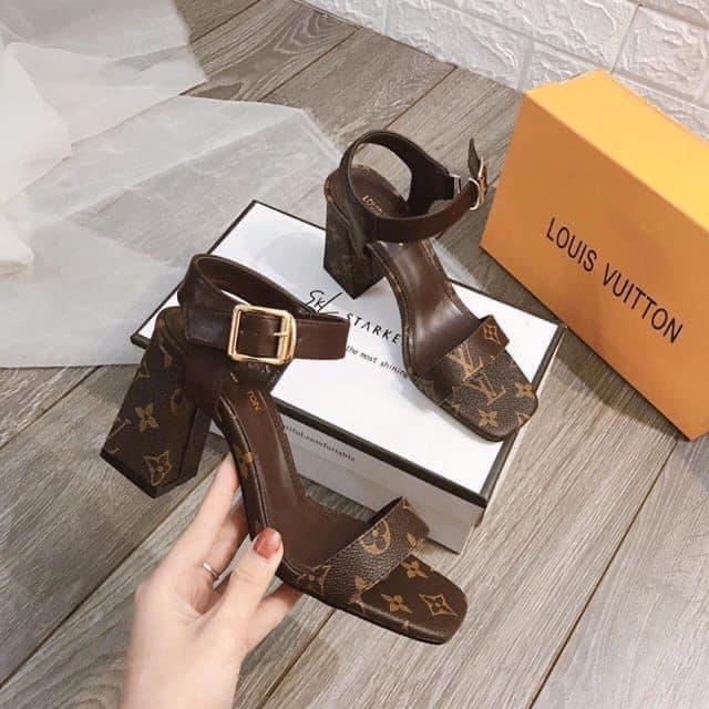 Lv+ysl long heel sandals