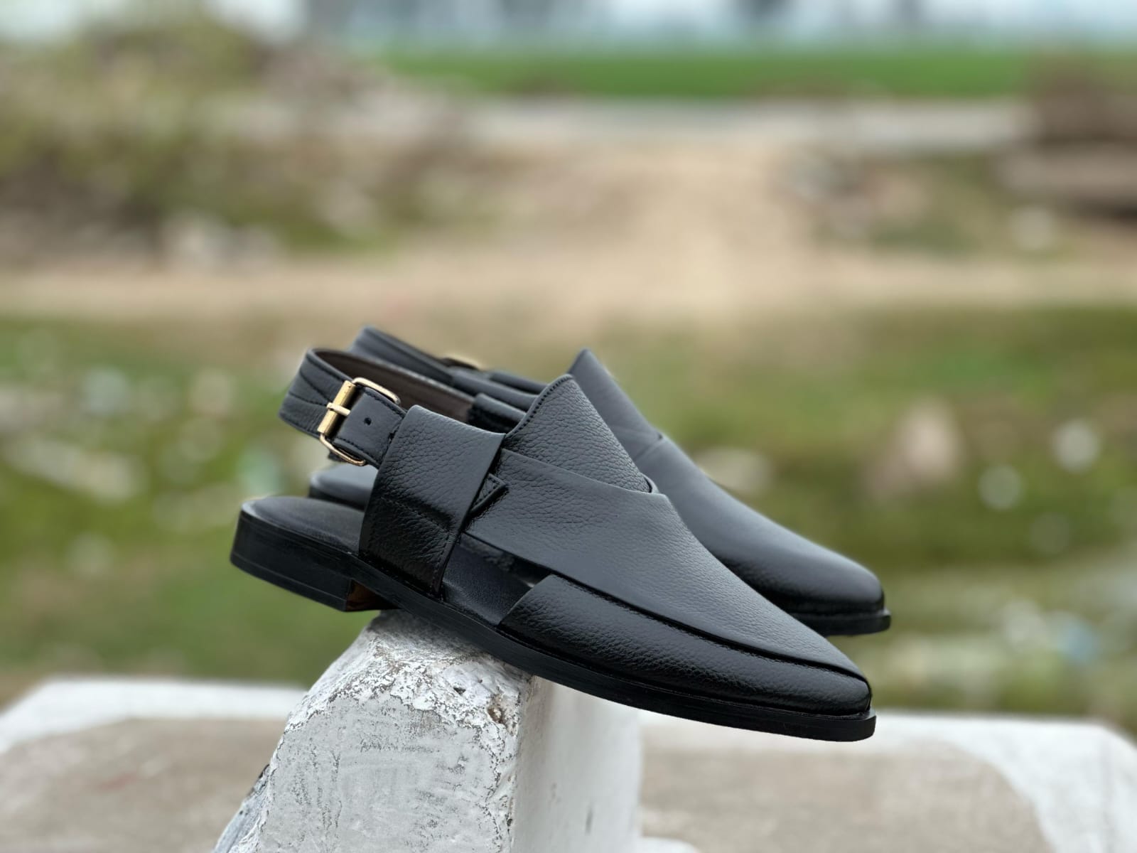 Men’s sandal leather sole