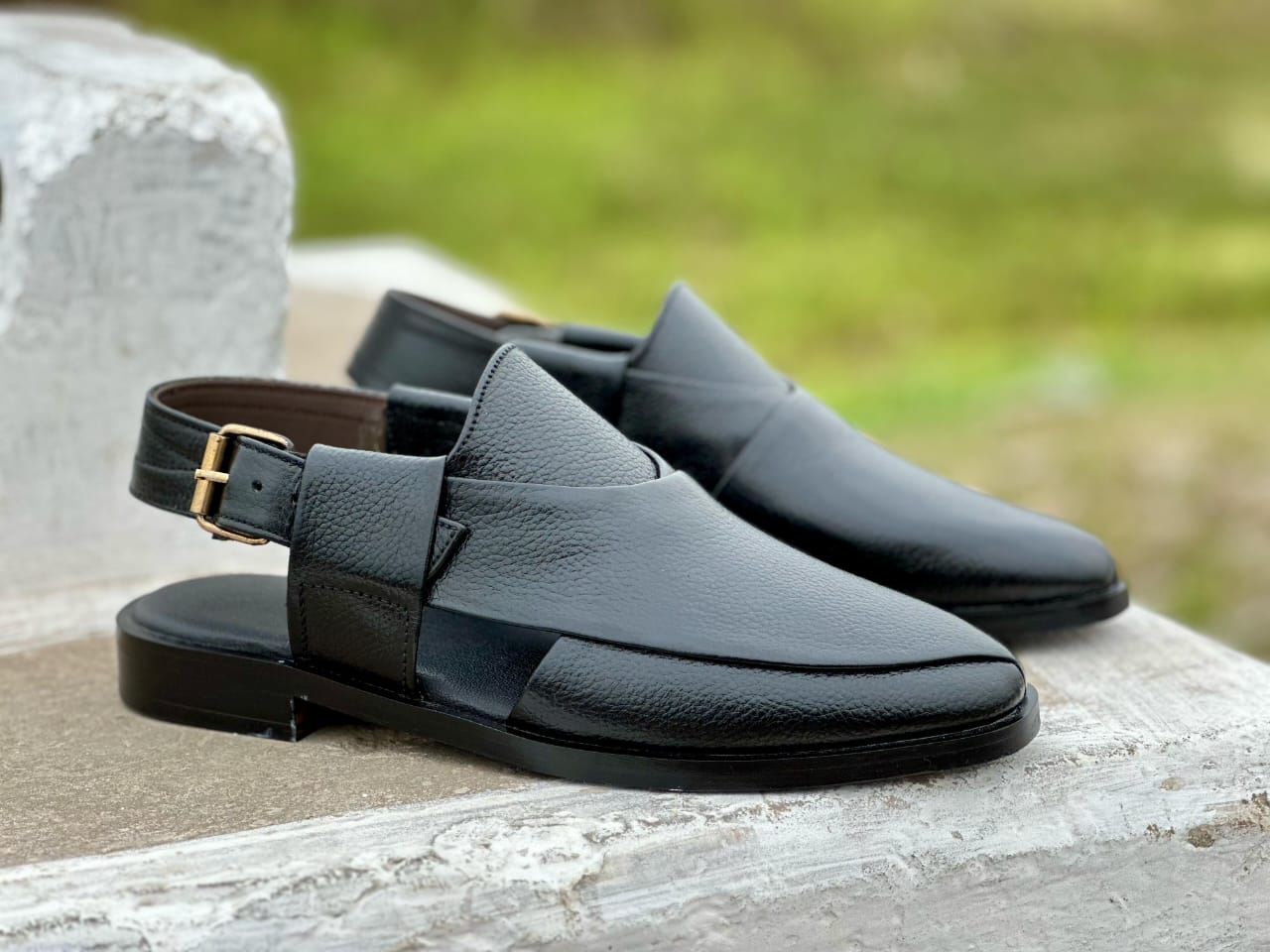 Men’s sandal leather sole