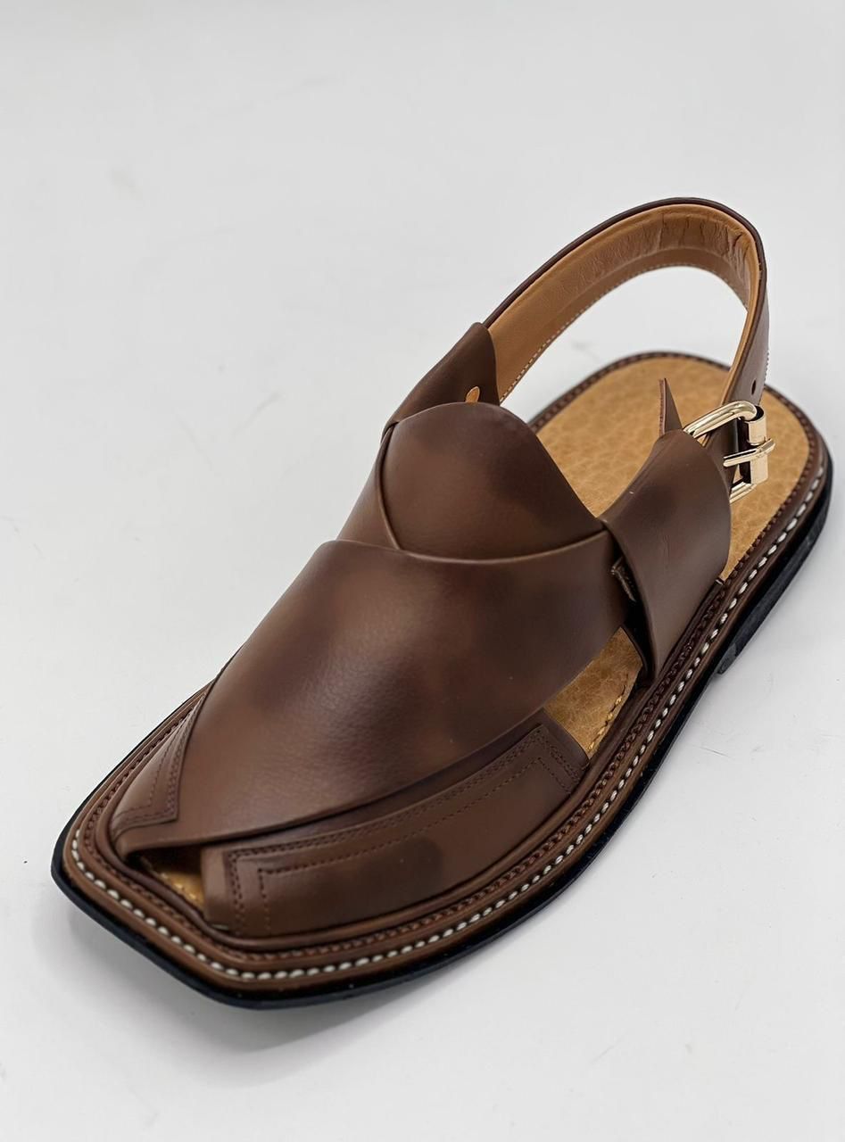Pure Leather Handmade mens Peshawari Chappal