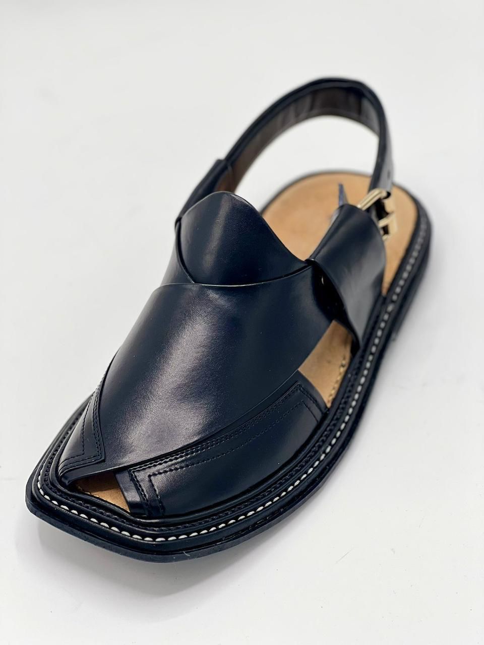 Pure Leather Handmade mens Peshawari Chappal