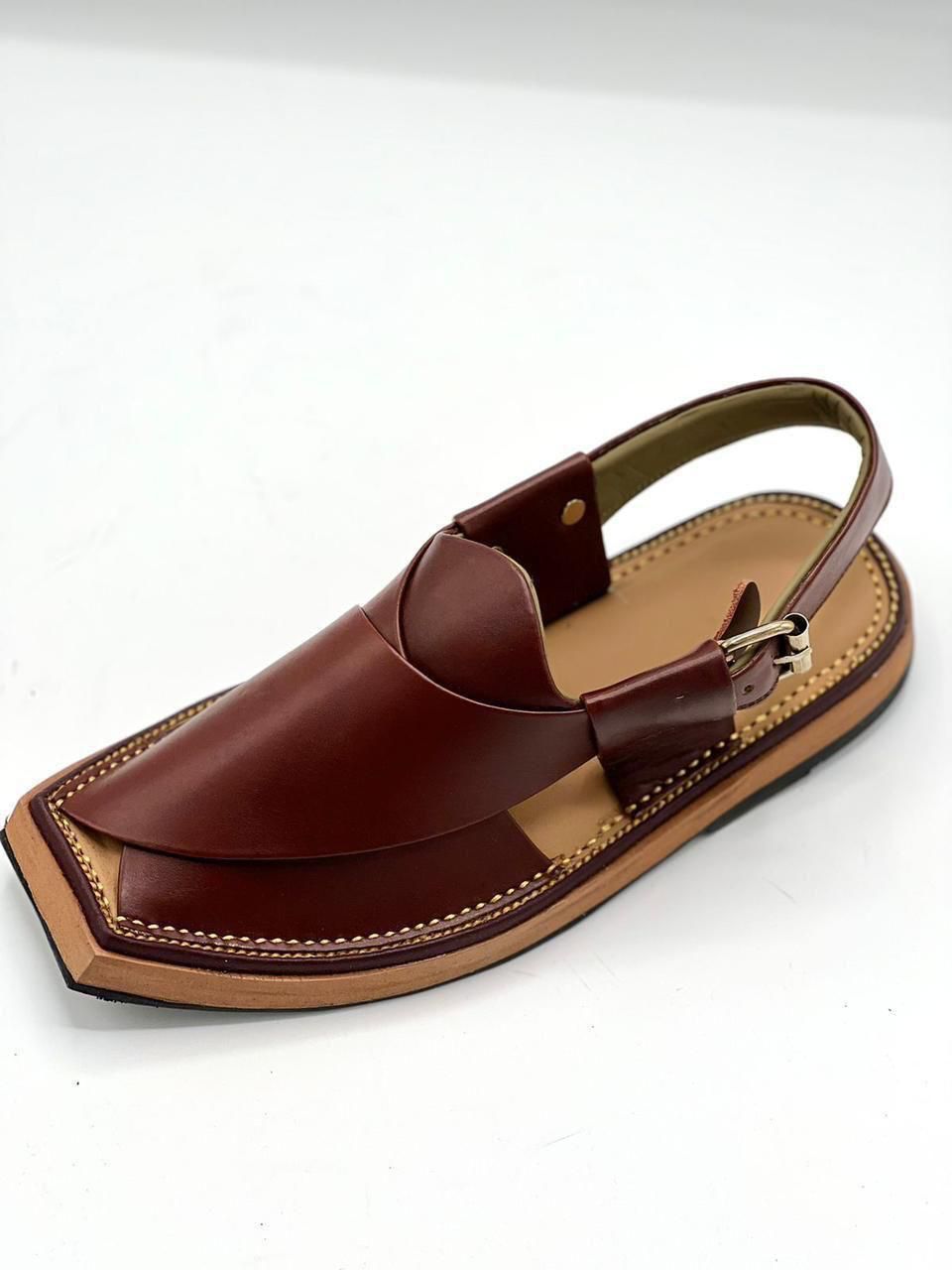 Pure Leather Handmade mens Peshawari Chappal