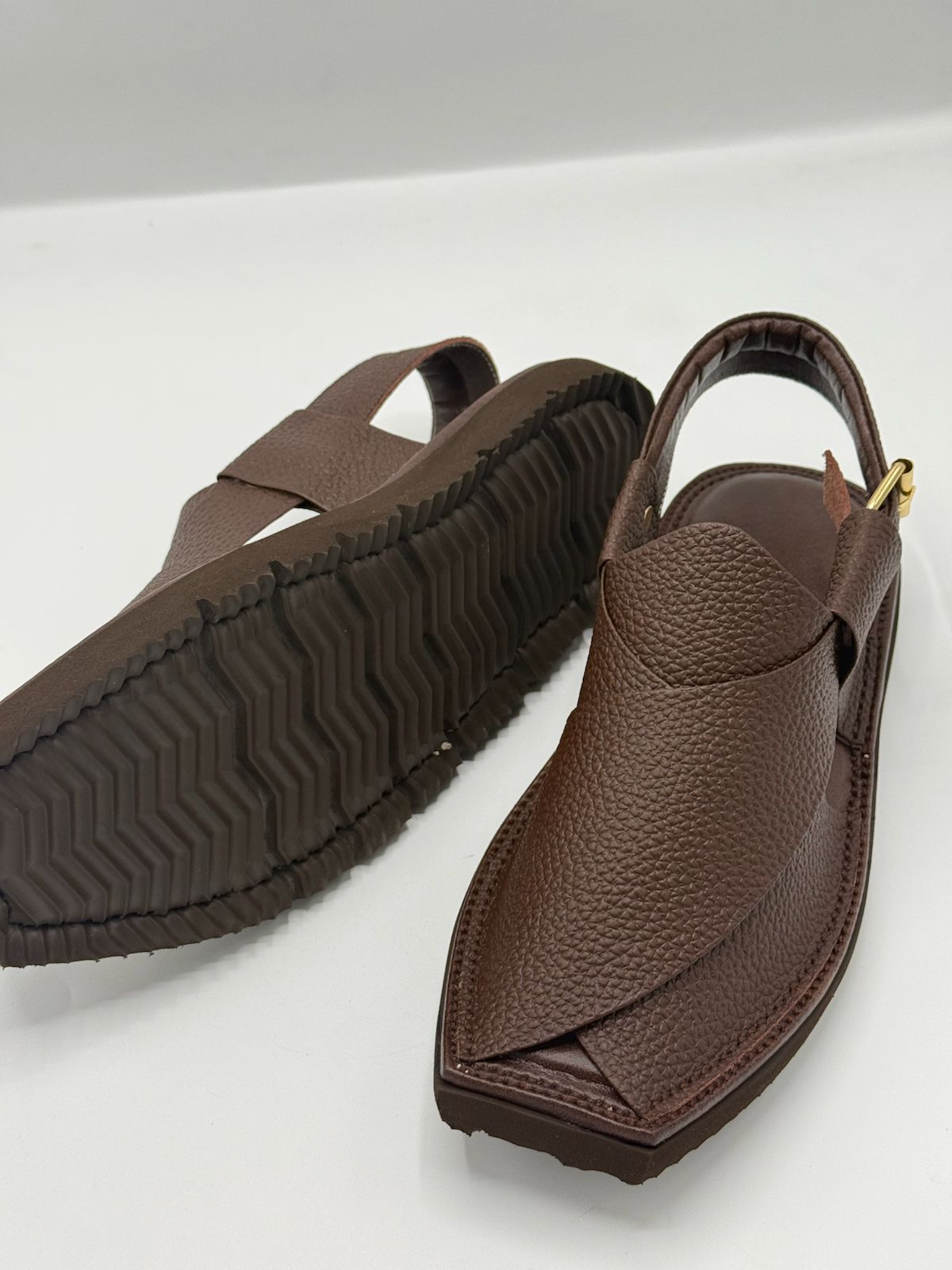 Pure Leather Handmade mens Peshawari Chappal