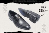 Men’s casual loafers dress Leather upper and Sole rubber Loafers
