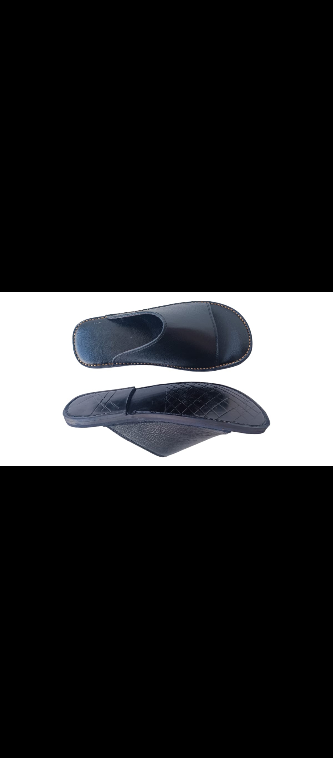 Men’s slippers tire sole BJ brown and blk