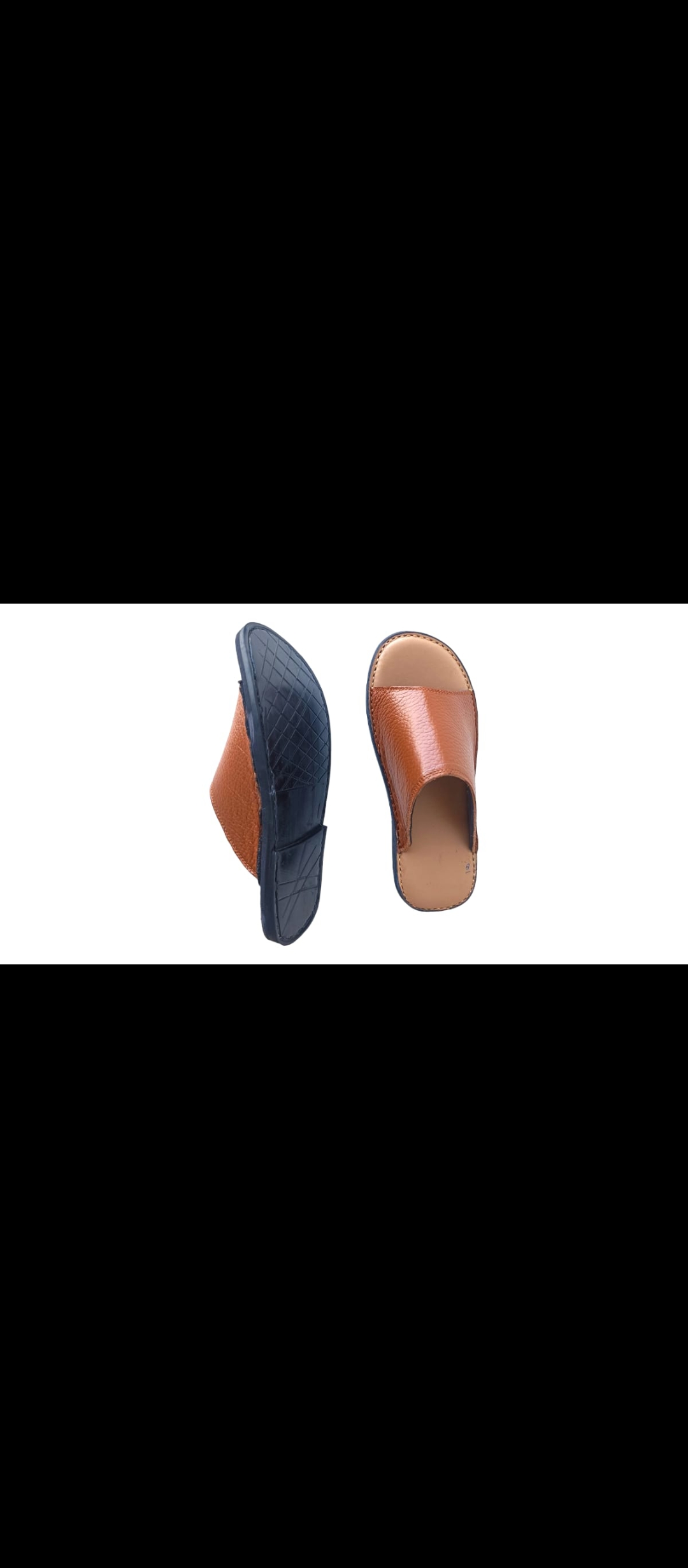 Men’s slippers tire sole BJ brown and blk