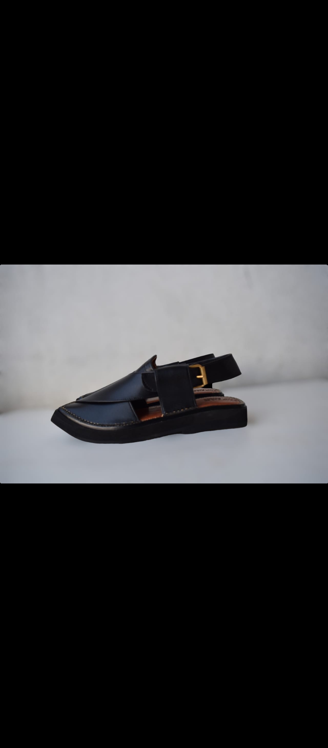 Mens kaptaan Chappal blk