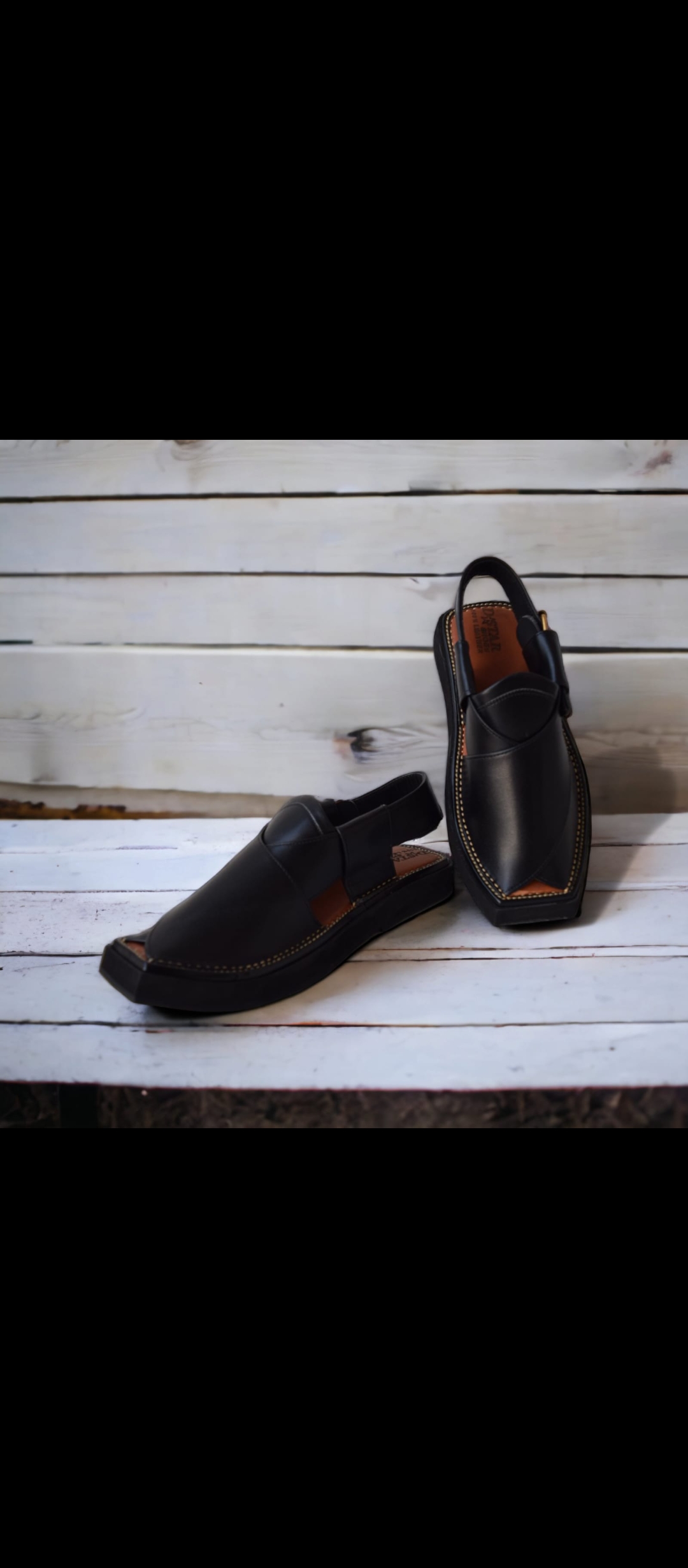 Mens kaptaan Chappal blk