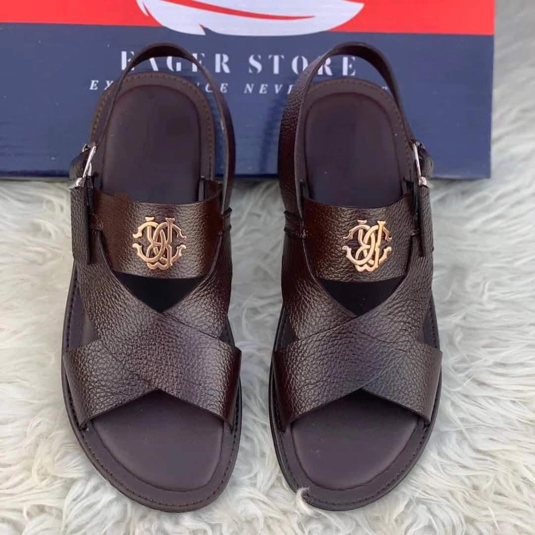 Men’s Sandal upper leather sole rubbers