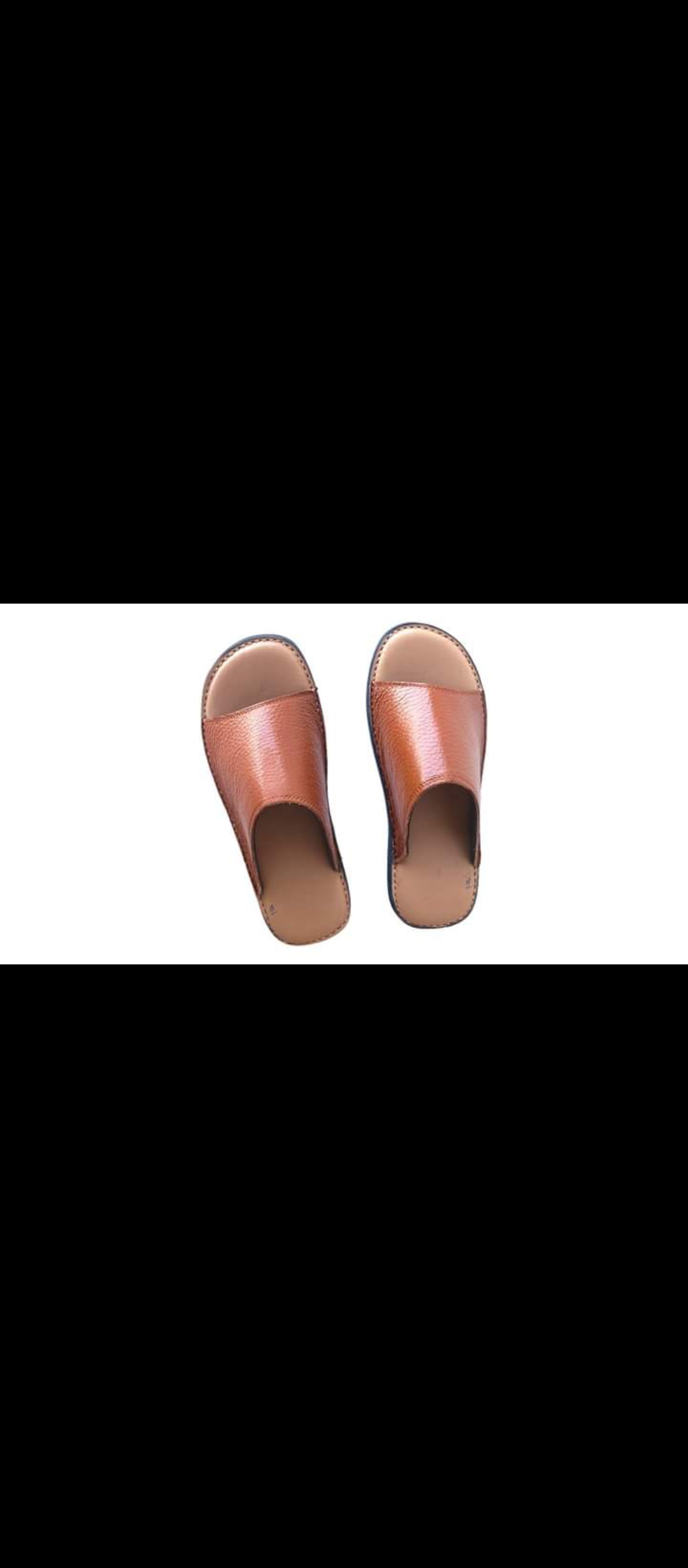 Mens pure leather slippers