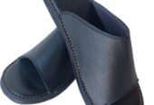 Mens pure leather slippers