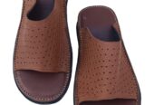 Mens pure leather slippers