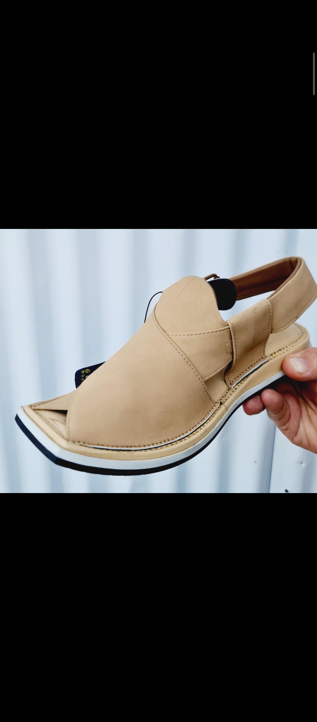 mens Peshawari chappal with white sheet