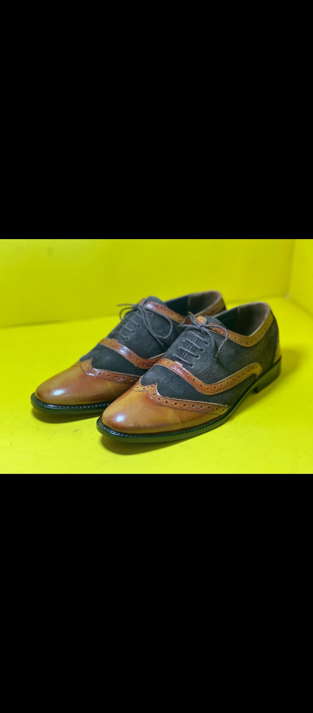 mens Oxford two-tone brogues