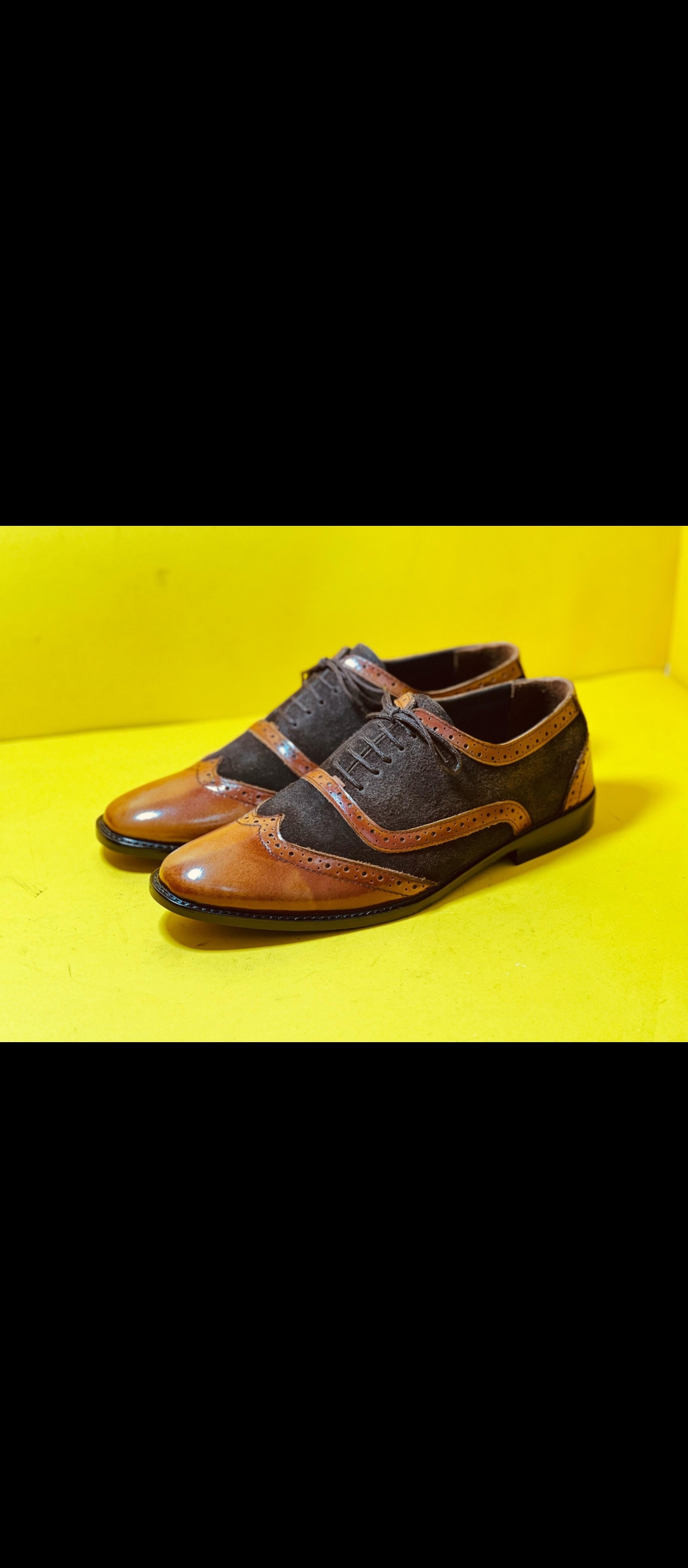 mens Oxford two-tone brogues
