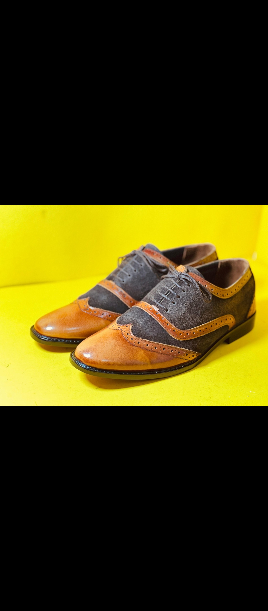 mens Oxford two-tone brogues