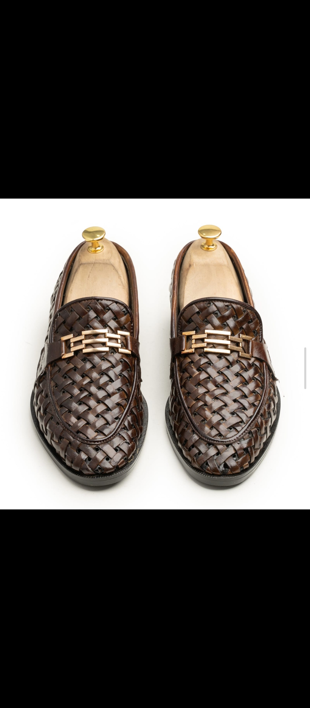 mens Brown, leather cut loafers