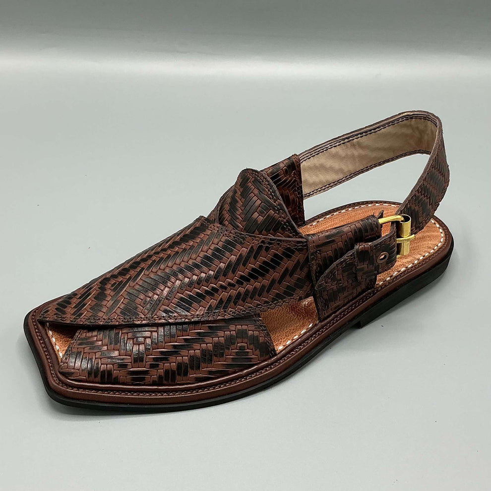 Shatranji Peshawari Chappals – Heritage Woven with Style mens