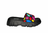 Black Slippers with Colorful Pebbles mens