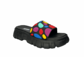 Black Slippers with Colorful Pebbles mens