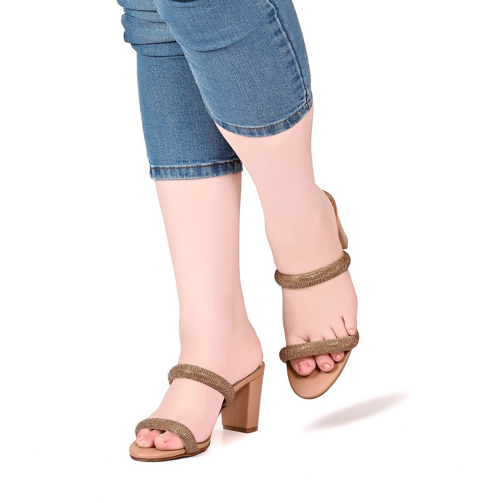 Womens Heel Sandal Stylish Mule