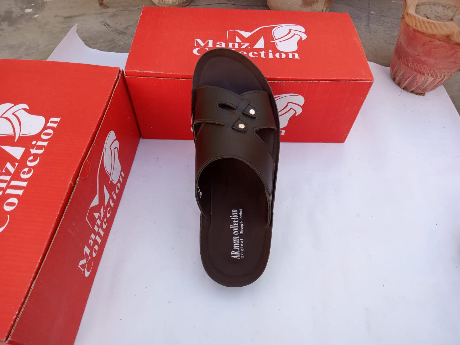 Mens sandals Arabic Slipper + PU Slipper